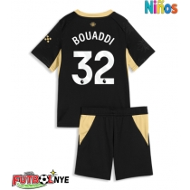 Camiseta Manchester City Ayyoub Bouaddi #32 Visitante Equipación para niños 2026-27 manga corta (+ pantalones cortos)